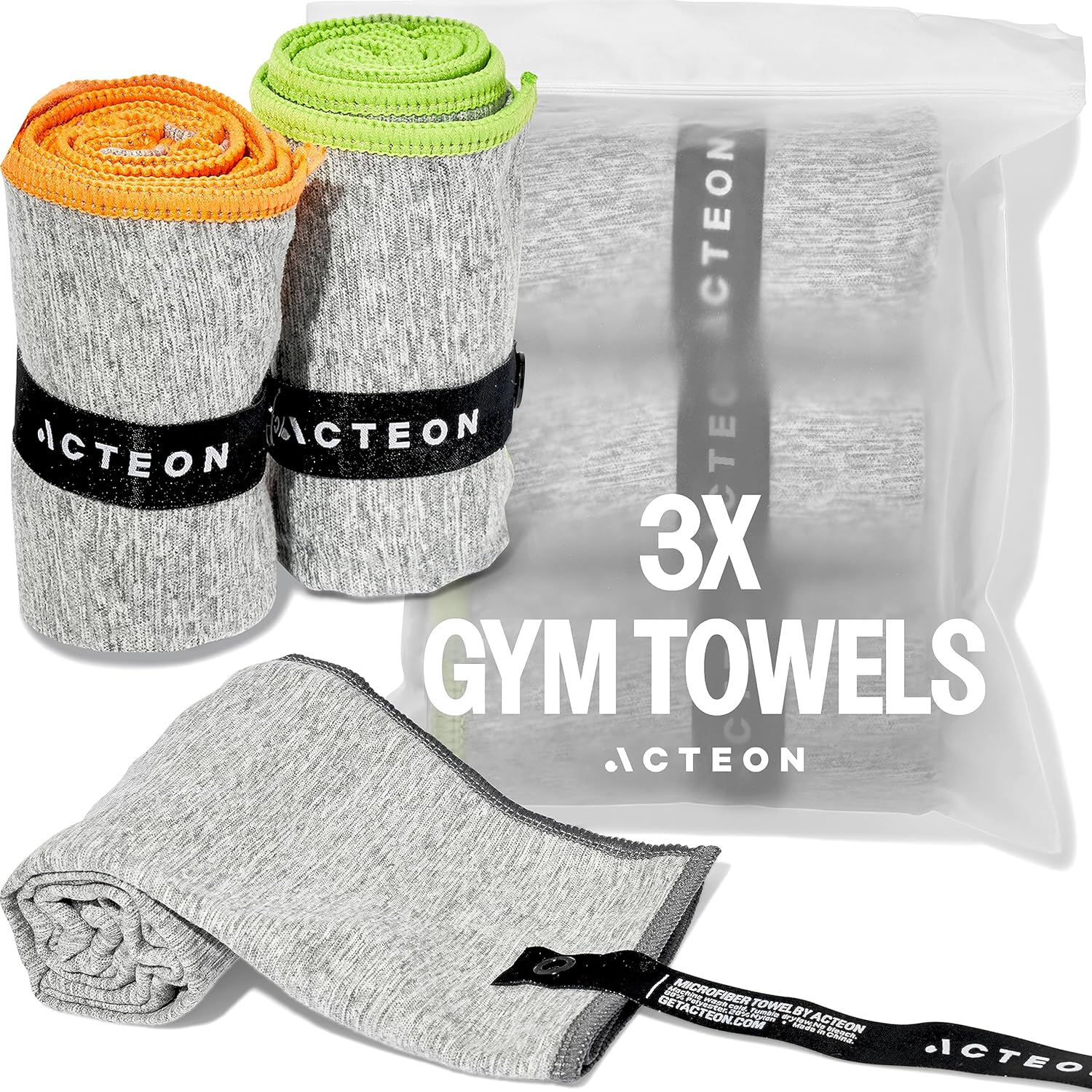 Acteon Quick Dry Silver ION Gym Towel