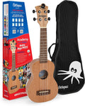 Octopus Soprano Ukulele Natural Full - Beginner Friendly Soprano