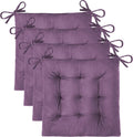 Chair Cushions 4 Pack Square Seat Pads 15.5in - Soft Velvet Comfort