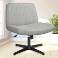 Grey Criss Cross Armless Desk Chair - Wide Seat, 300 lb Capacity