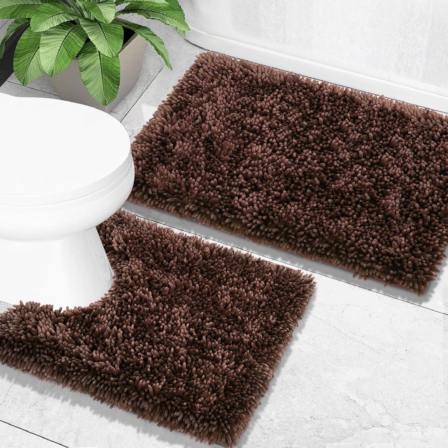 Yimobra Bathroom Rugs Set: Soft Absorbent Luxury Bath Mats