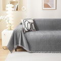 MEETSKY Grey Sofa Cover for Dogs Cats with Tassel Edge Design