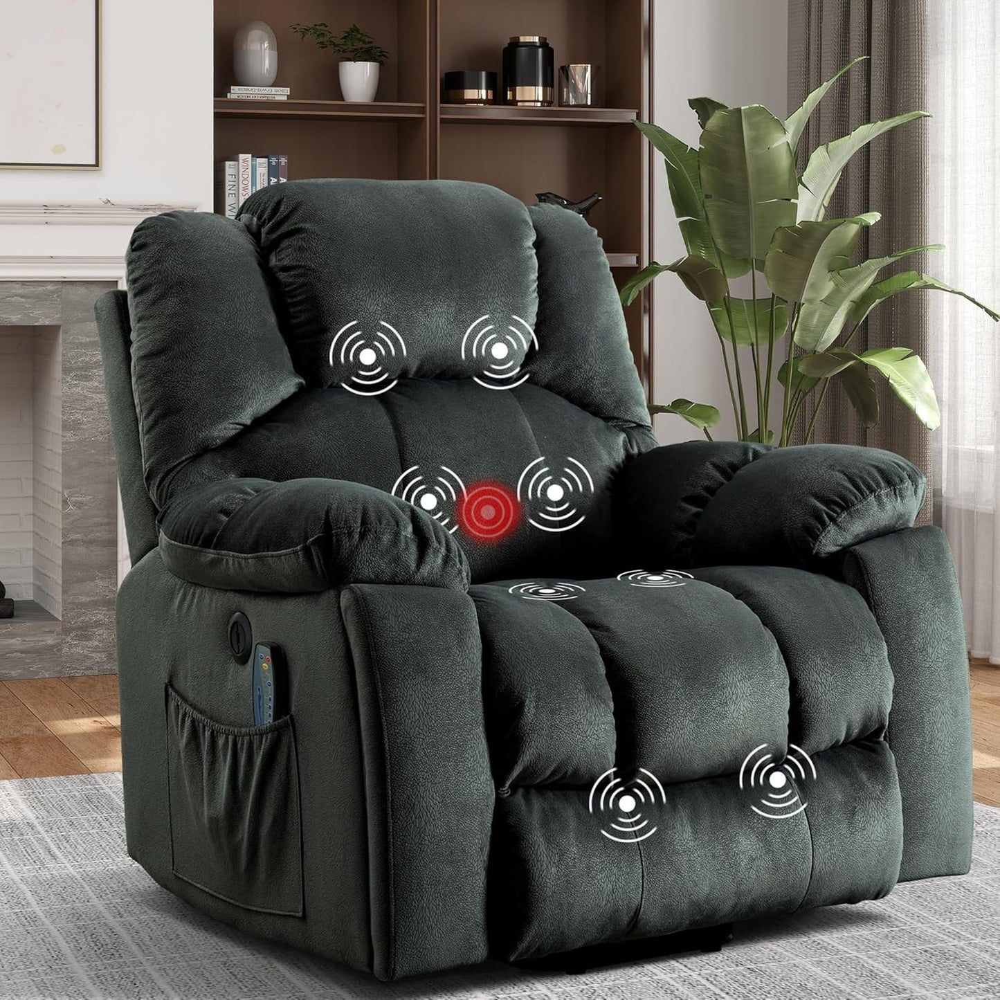 Bonzy Home Power Lift Chair: Massage, Heating, Cup Holders - Elderly Comfort