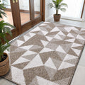Large Door Mat Indoor Washable 59x35 - Low-Profile Geometric Doormat