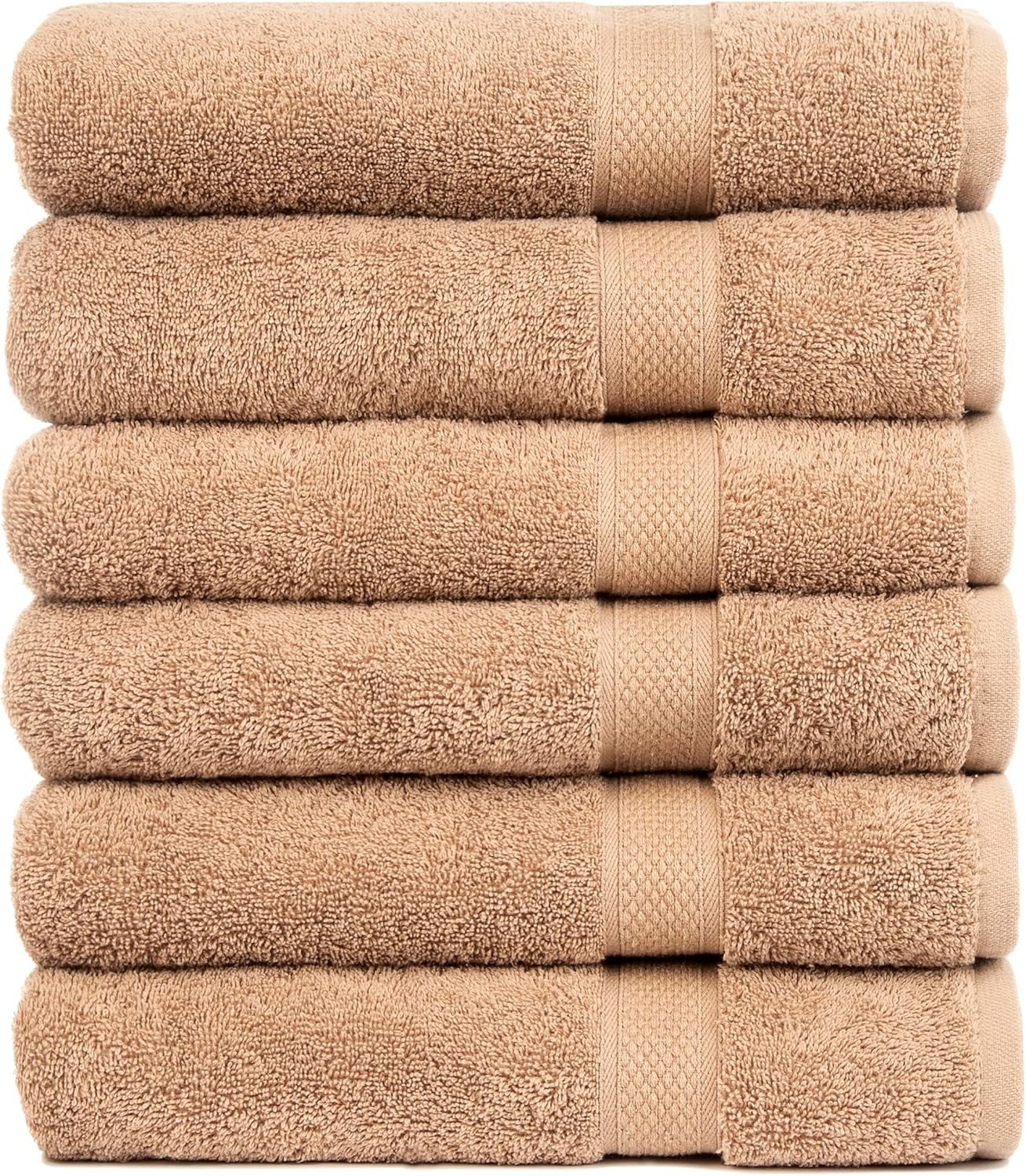 Luxury Cotton Bath Towels Set of 6 for Spa, Gym & Pool Use