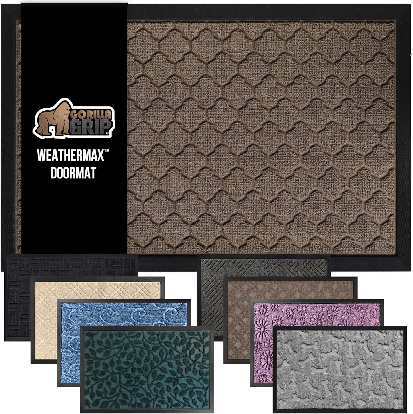 GORILLA GRIP Waterproof All-Season WeatherMax Doormat for Home
