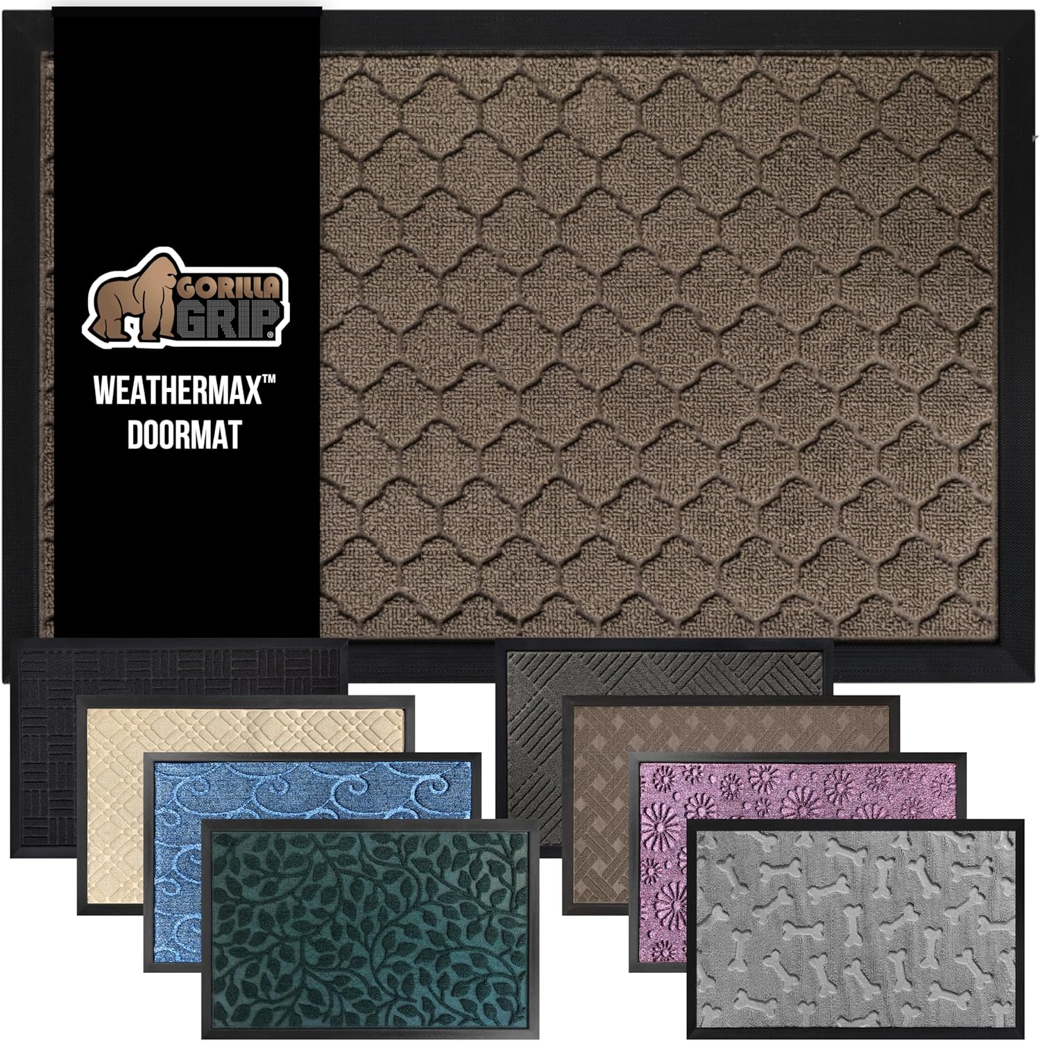 GORILLA GRIP Waterproof All-Season WeatherMax Doormat for Home