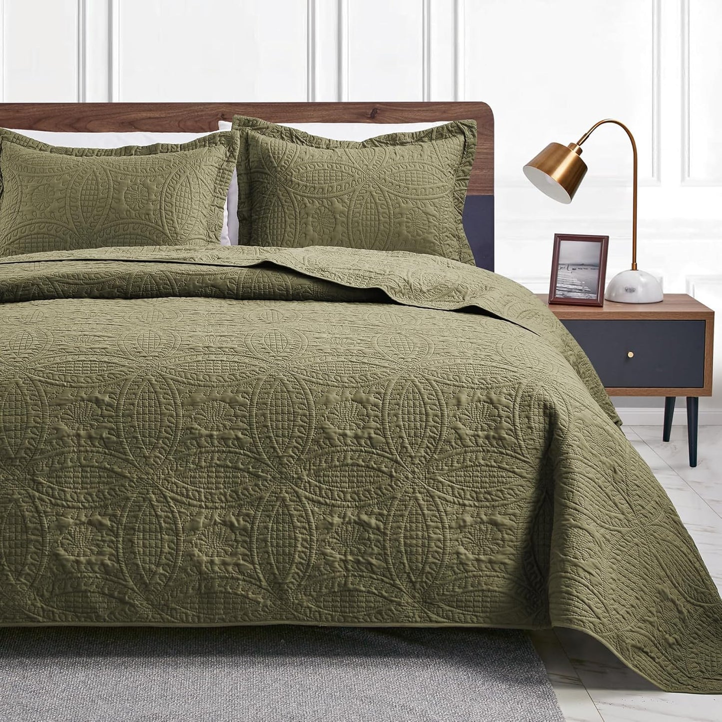 Love's cabin Twin Quilt Bedding Set - Soft Lightweight Bedspread