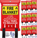 Fire Blanket 10 Pack with Hooks and Gloves - Emergency Home Safety
