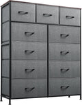 WLIVE Storage Organizer Unit with 11 Fabric Bins - Tall Drawer Tower