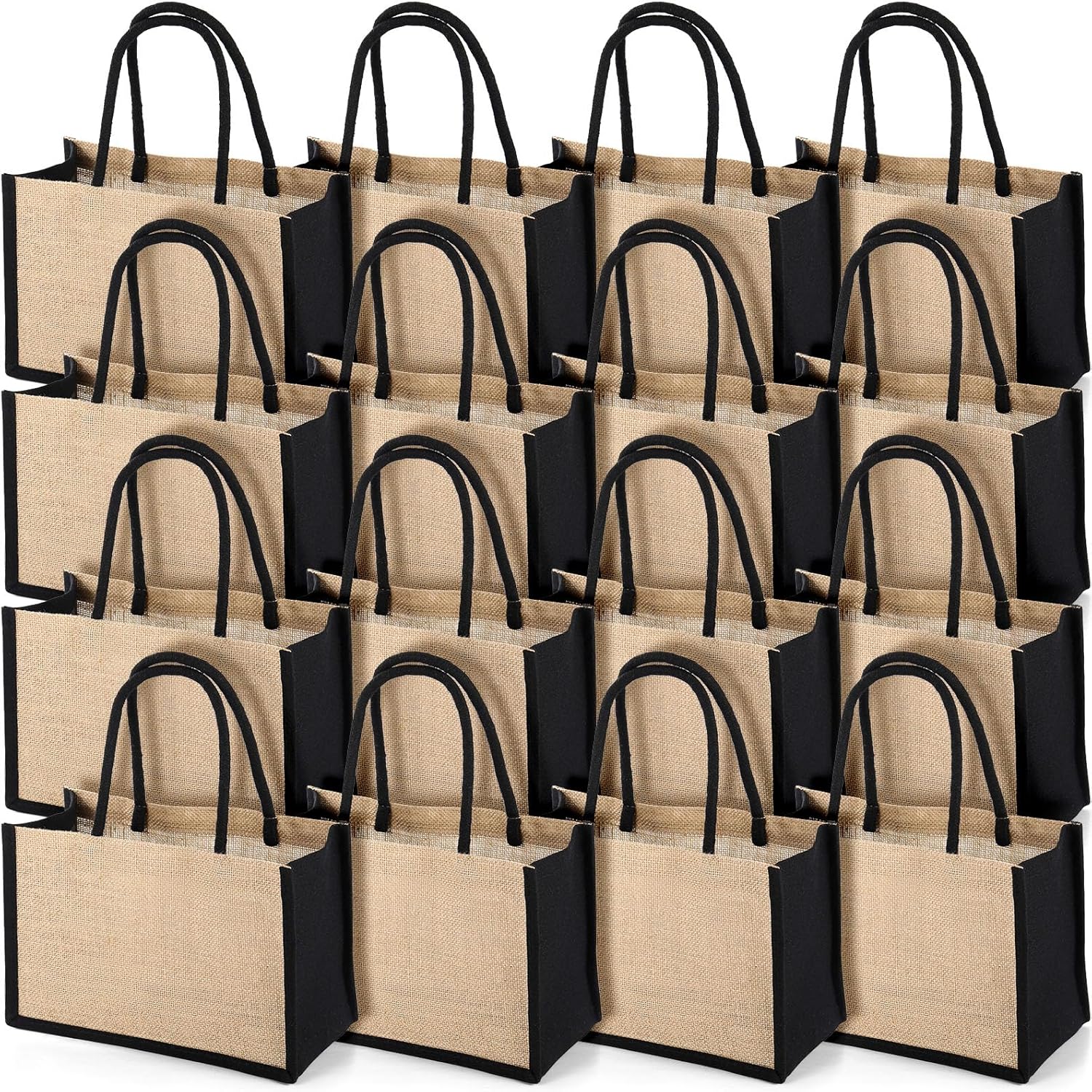 Reginary Jute Tote Gift Bags for Weddings and Shopping Needs