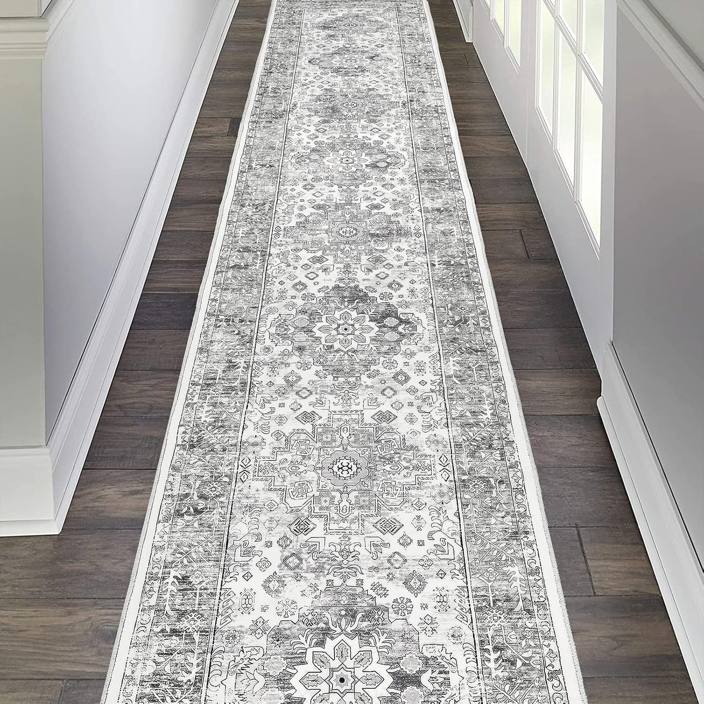 Pauwer Boho Hallway Runner Rug 2x10 Soft Vintage Non Slip