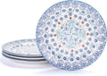 Bico Blue Talavera Salad Plates Set of 4 for Appetizers and More