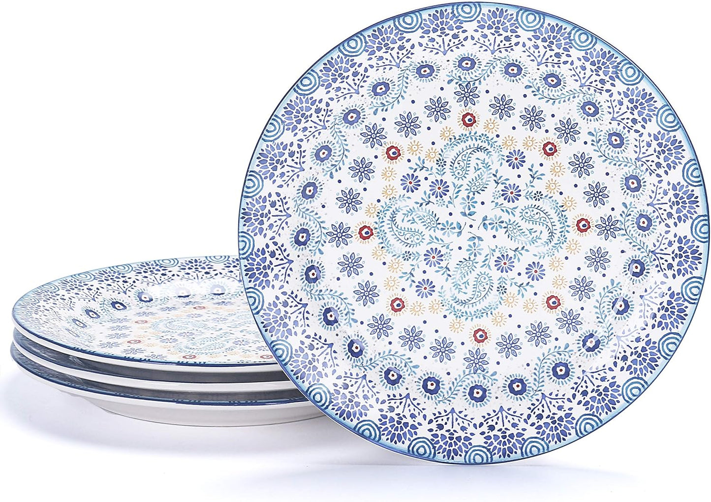 Bico Blue Talavera Salad Plates Set of 4 for Appetizers and More
