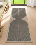 Lahome Modern Rainbow Easy Jute Runner Rug 2x6 - Non Slip Washable