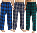 Mens Pajama Pants Set Flannel Cotton Lightweight Sleep & Lounge Pants