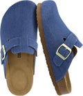 CUSHIONAIRE Hana Womens Clogs - Comfortable Vegan Suede Slip-On Mules