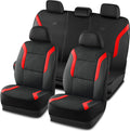 Skechers Red Memory Foam Car Seat Covers - Full Set Comfort