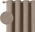 Blackout Linen Curtains 72 in 2 Panels - Thermal Insulated Drapes