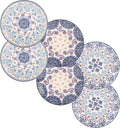 Bico Blue Talavera Appetizer Plates Set of 6 for Snacks