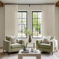 Extra Wide Semi Sheer Linen Curtain for Patio Sliding Doors