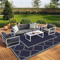 GENIMO 10 ft x 14 ft Outdoor Rug Waterproof for Patio Decor