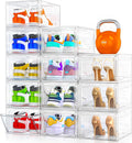 12 Pack Clear Shoe Storage Organizer by 7 code for All Shoes