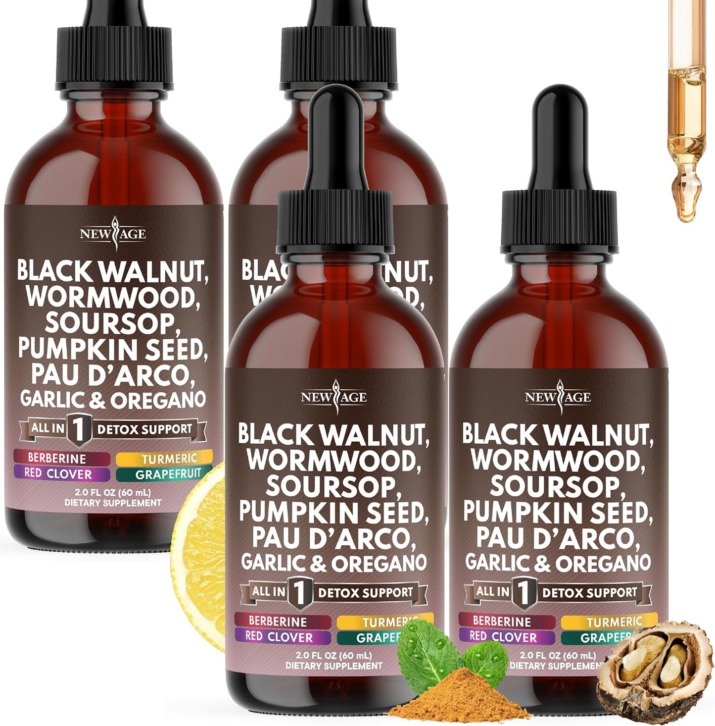 Black Walnut Wormwood Cleanse Drops for Gut Health and Immunity