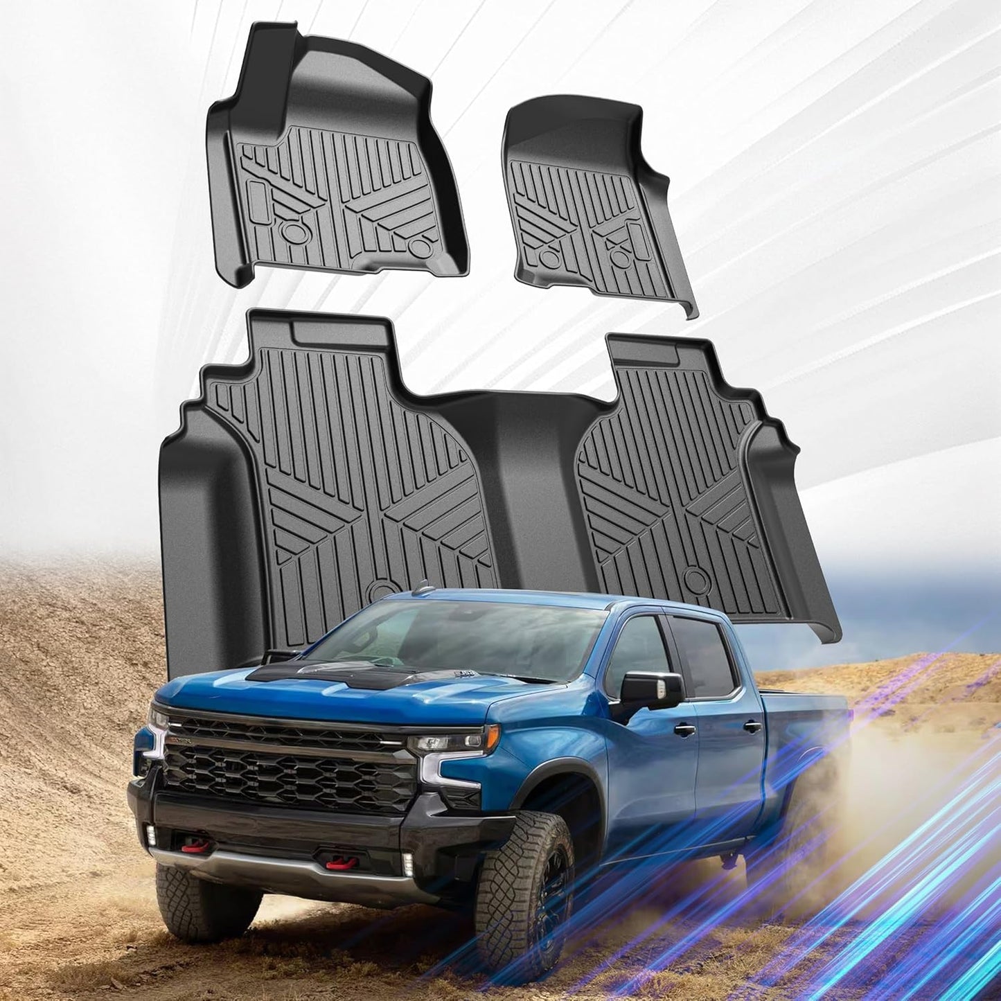 Custom Fit All Weather Floor Mats for Chevrolet Silverado 1500
