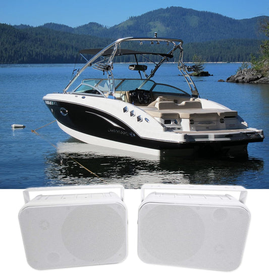 Rockville 6.5 Marine Box Speakers: Swivel Brackets Boost Boat Sound