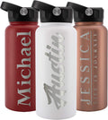 Personalized Water Bottle w Straw Lid 32 oz - Double Wall Insulated