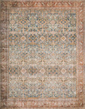 Loloi II Layla Collection Area Rug in Ocean/Rust, 5ft x 7ft6
