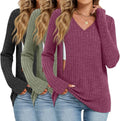 3 Pack Women's Maternity Nursing Tops V Neck - Comfortable Hidden