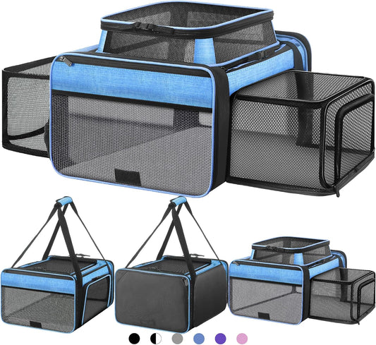 Expandable Large Cat Carrier for Travel - TSA Approved Design