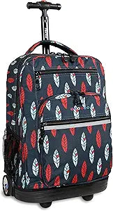 J World New York Sundance Rolling Backpack for Kids, Indigo 20 in