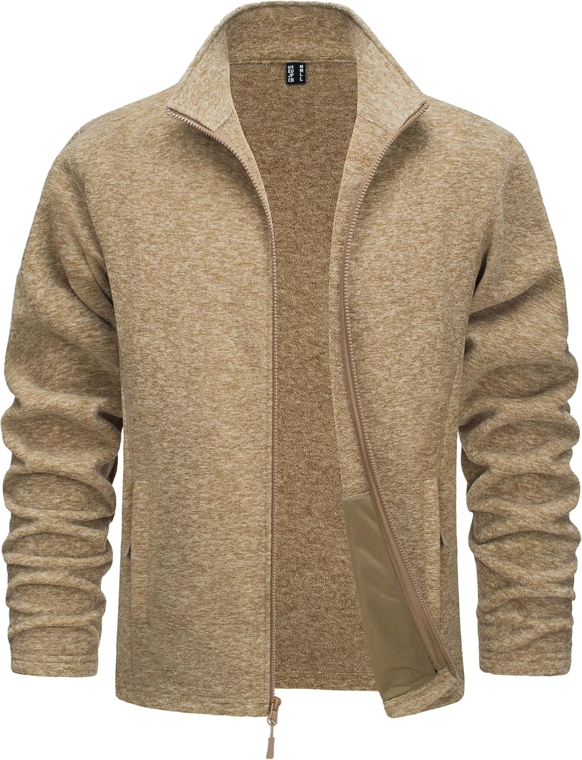 TACVASEN Men's Fleece Jackets Full Zip Lightweight Warm Coats
