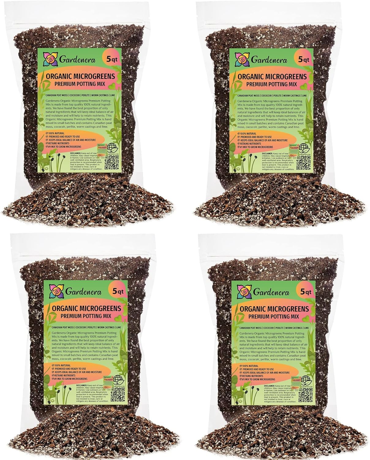 GARDENERA Organic Microgreens Premium Potting Mix for Growth