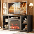 Modern Farmhouse TV Stand with Fireplace