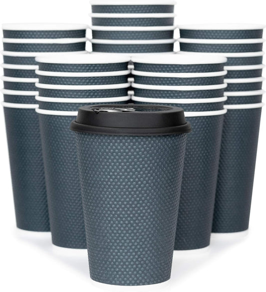 Glowcoast 12 oz Insulated Coffee Cups - 80 Set