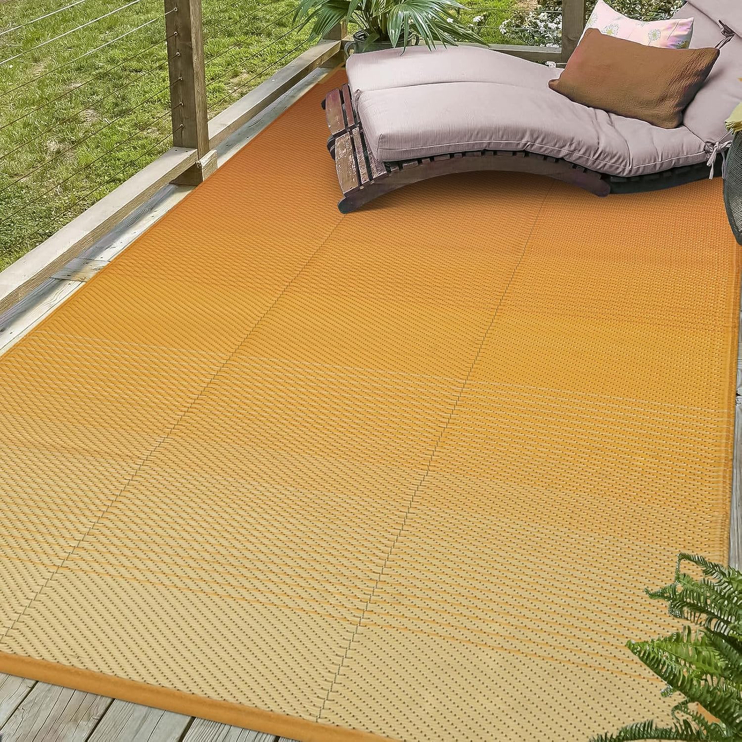 Lahome 6x9 Outdoor Rug - Waterproof Reversible RV Mat for Patio