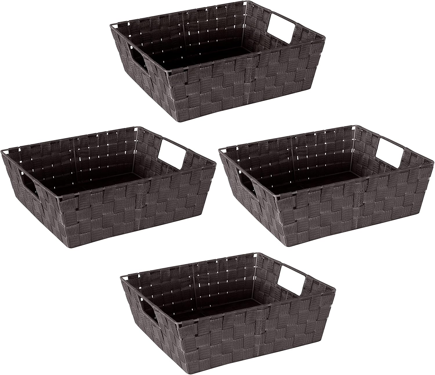 Simplify Large Shelf Woven Strap Tote for Stylish Storage