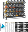 SpaceAid Spice Rack Organizer with 24 Jars - Compact 4-Tier Spice