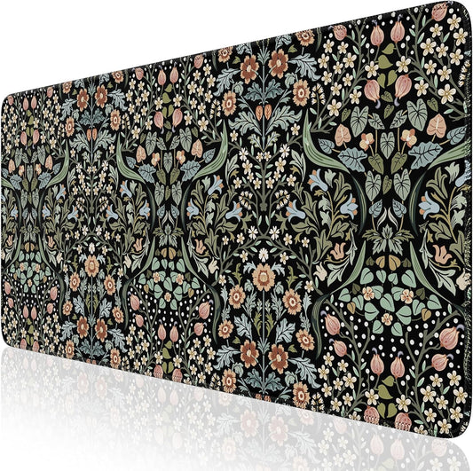 Non-Slip XXL Floral Desk Mat: HAOCOO Quality