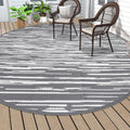 HEBE Round Outdoor Rug 8ft Waterproof for Patios Clearance