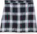 Girls Plaid Box Pleat Skirt Top of The Knee - Easy-Care Uniform