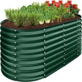 Outdoor Metal Raised Garden Bed 4x2x2ft - Deep Root Planter
