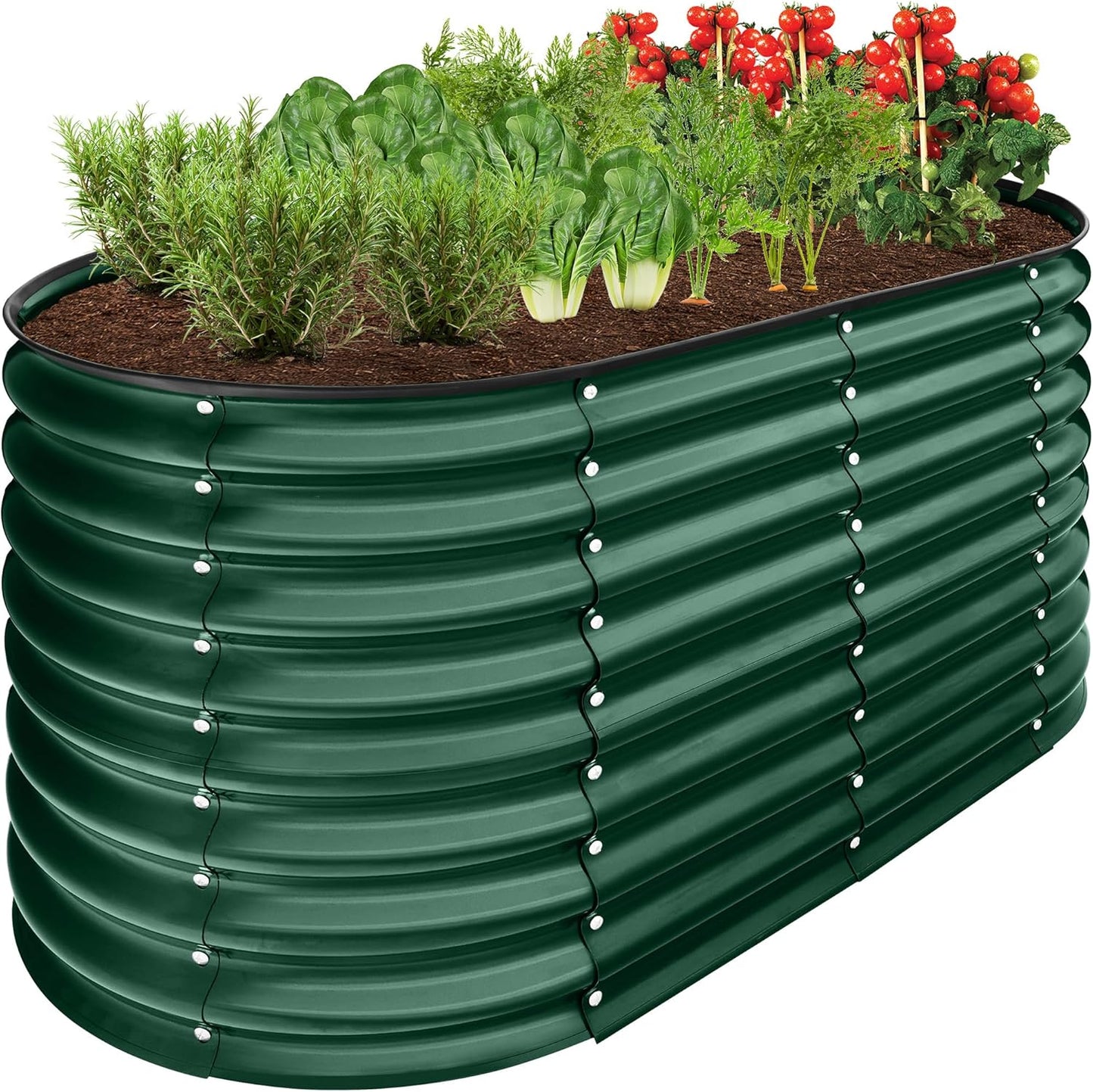 Outdoor Metal Raised Garden Bed for Vegetables and Flowers