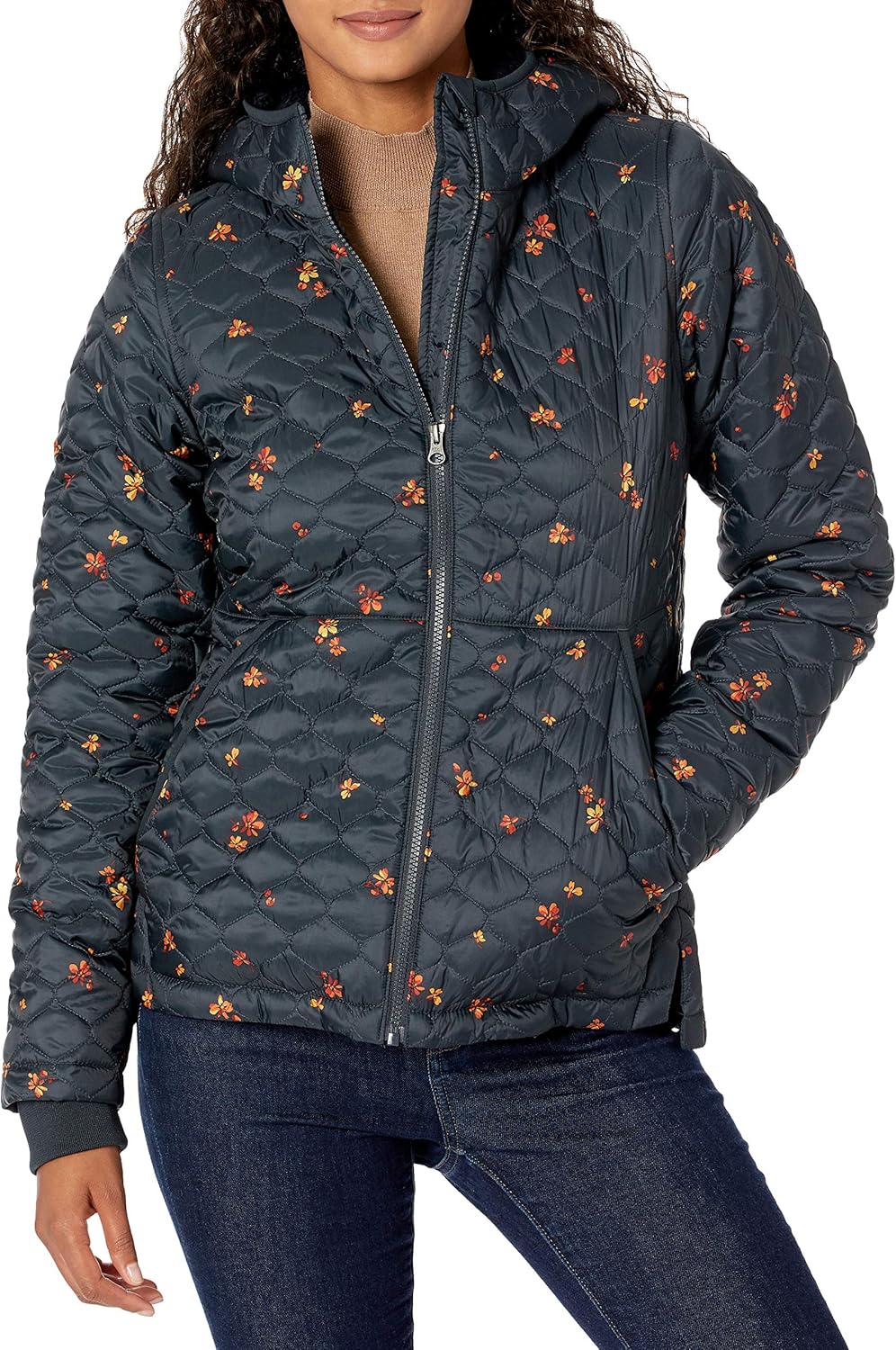 Lightweight Quilted Full-Zip Hooded Puffer Jacket for Women