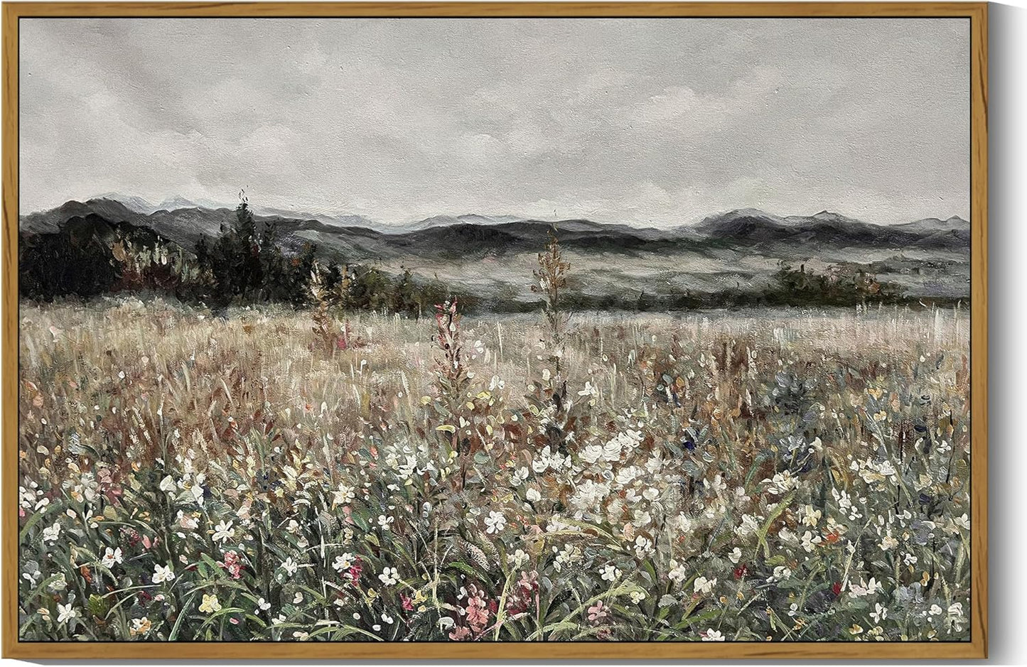 Vintage Landscape Framed Wall Art for Farmhouse Decor