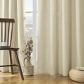Joydeco Linen Curtains 108 in Length, 2 Panels Set - Light Filtering